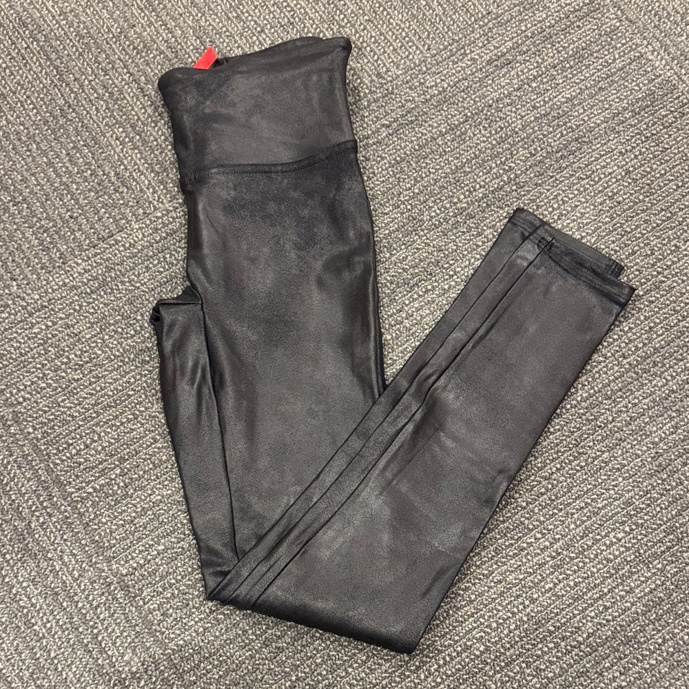 SPANX Black Jeggings with Red Detail (NWOT)